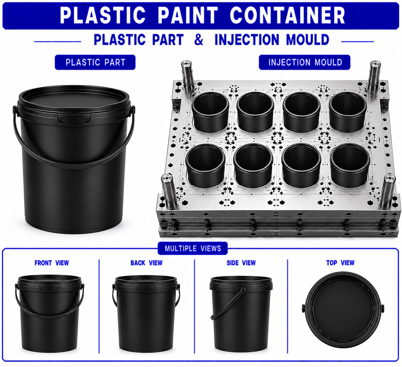 Plastic Paint Container Mould and Moulding Service